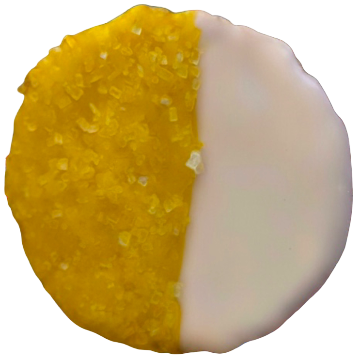 Manhattan black and white cookie, lemon and vanilla